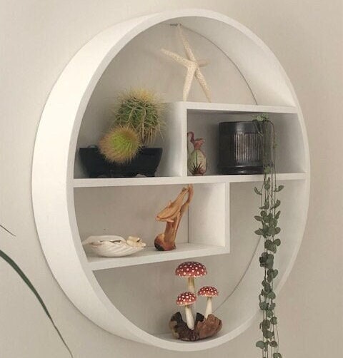 Modern Circle Shelf | Circular Shelf | Designer Shelf | Wood Shelf | Shelving Unit